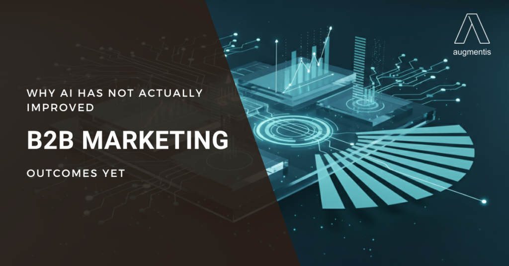 AI systems analysing B2B marketing performance across digital dashboards