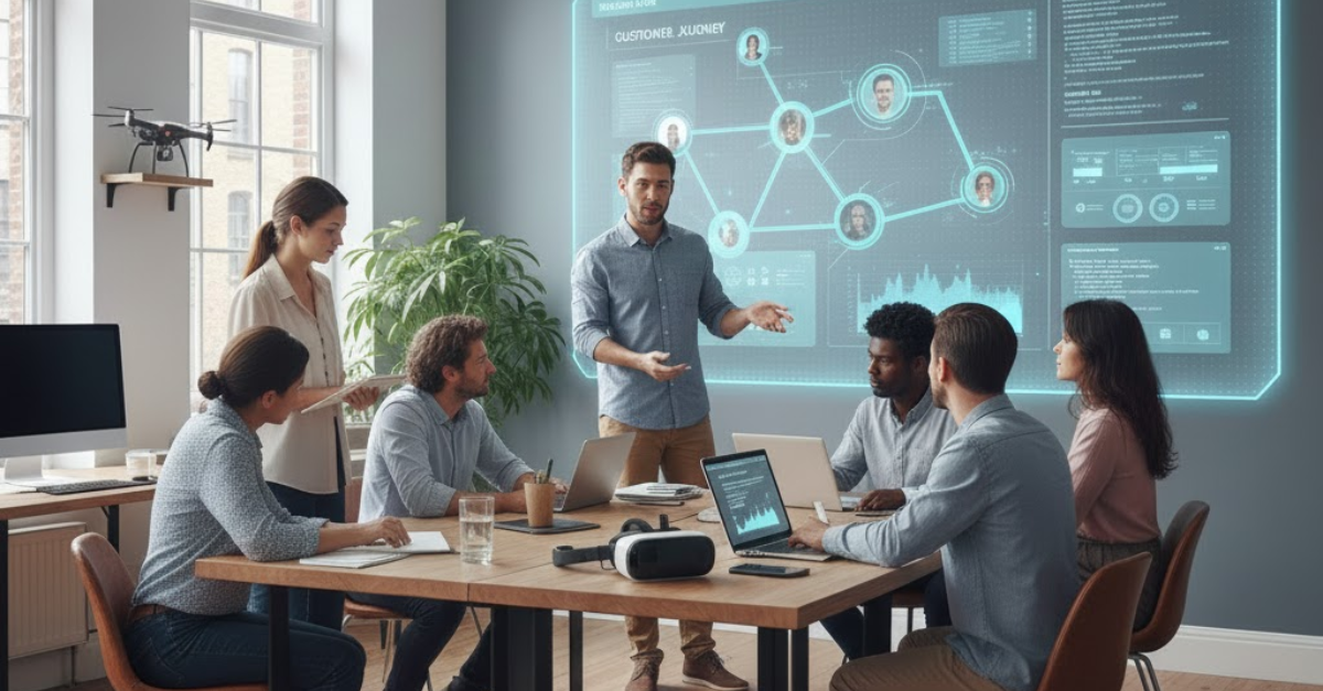 Illustration showing product led B2B marketing principles for 2026 buyers